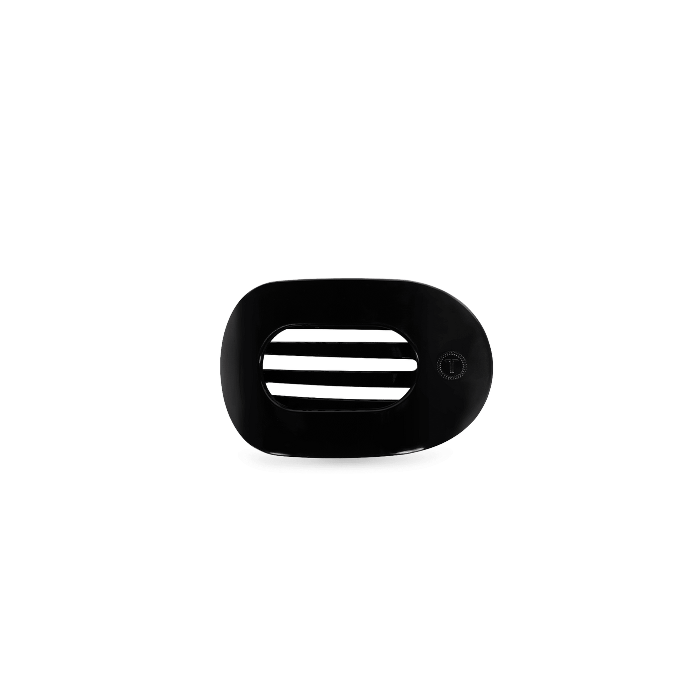 Jet Black Tiny Flat Round Clip