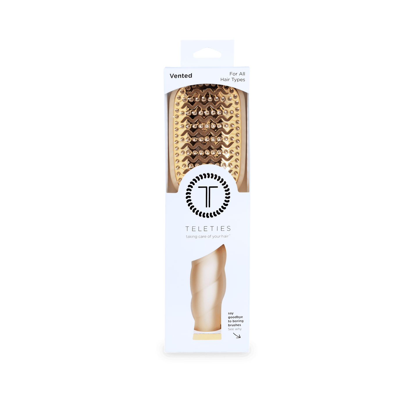 Vented Hair Brush - Tan