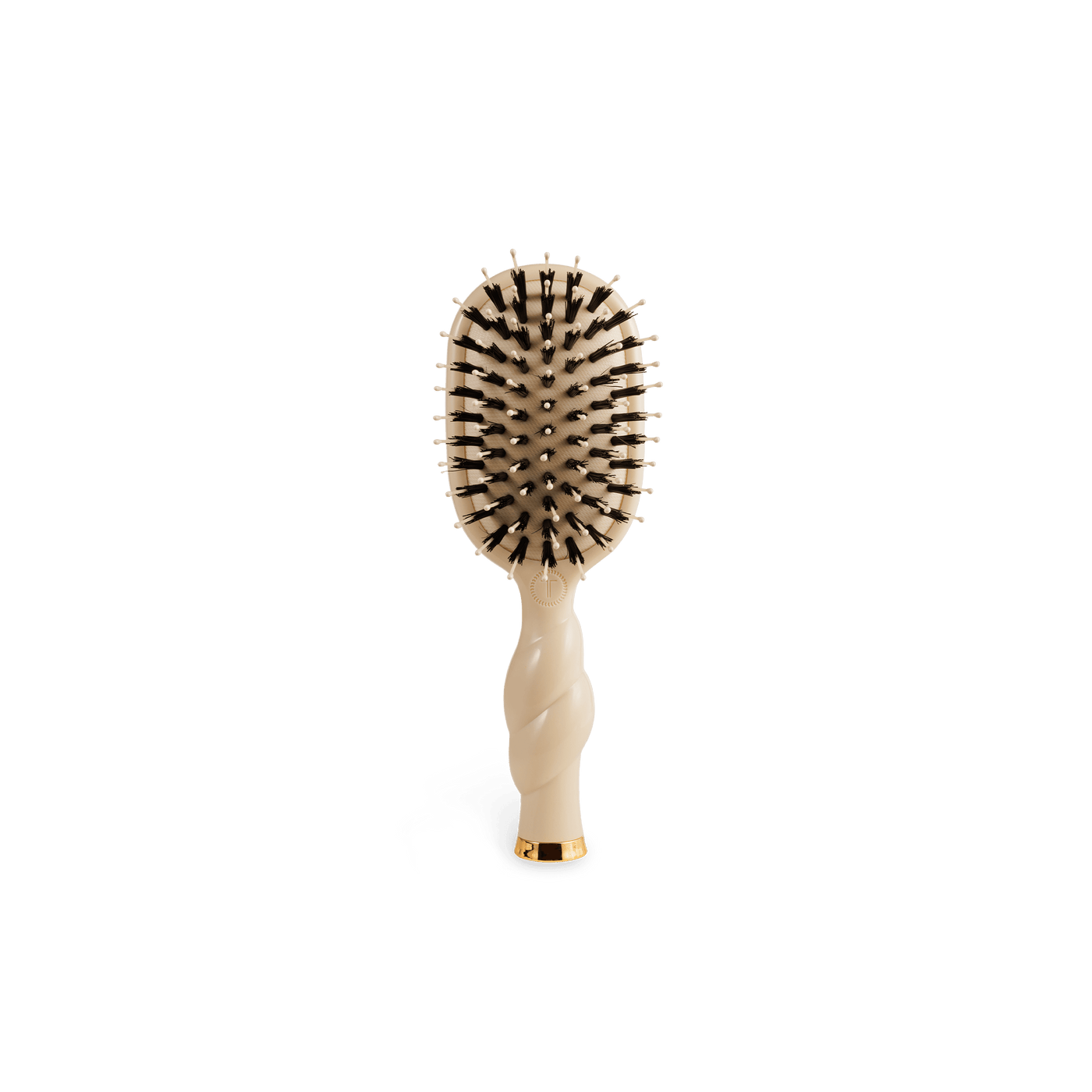 Mini Boar Bristle Hair Brush - Tan