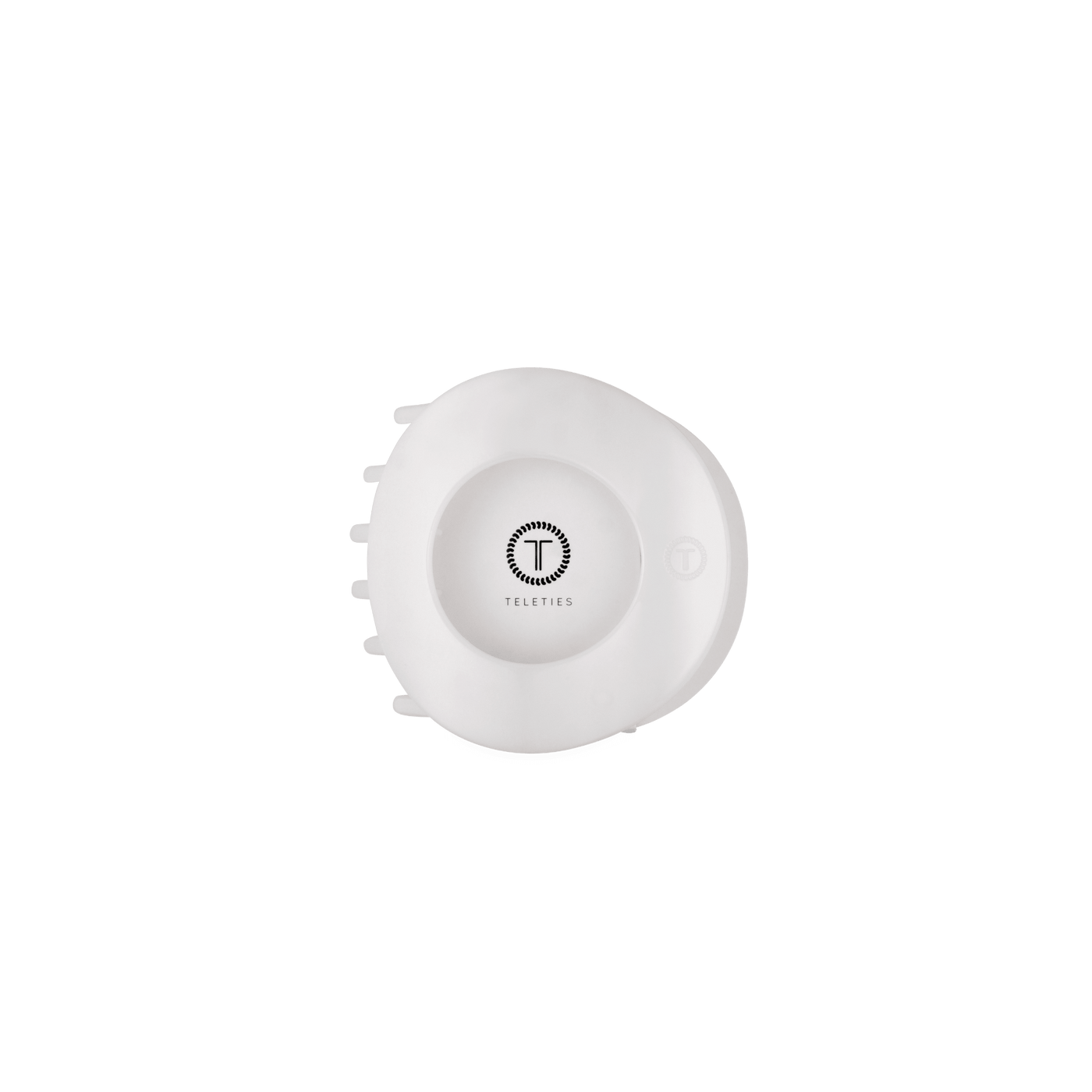 Coconut White Small Flat Circle Hair Clip