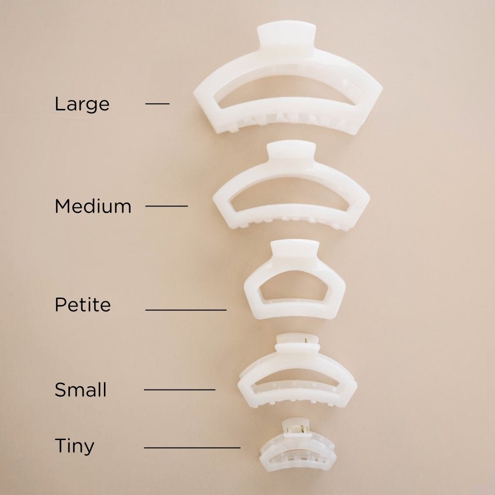 Open Coconut White Petite Hair Clip