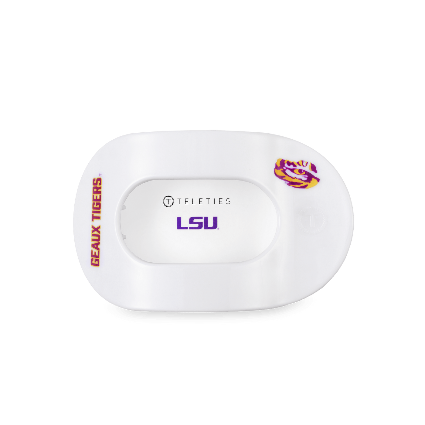 Geaux Tigers! Large Flat Round Hair Clip