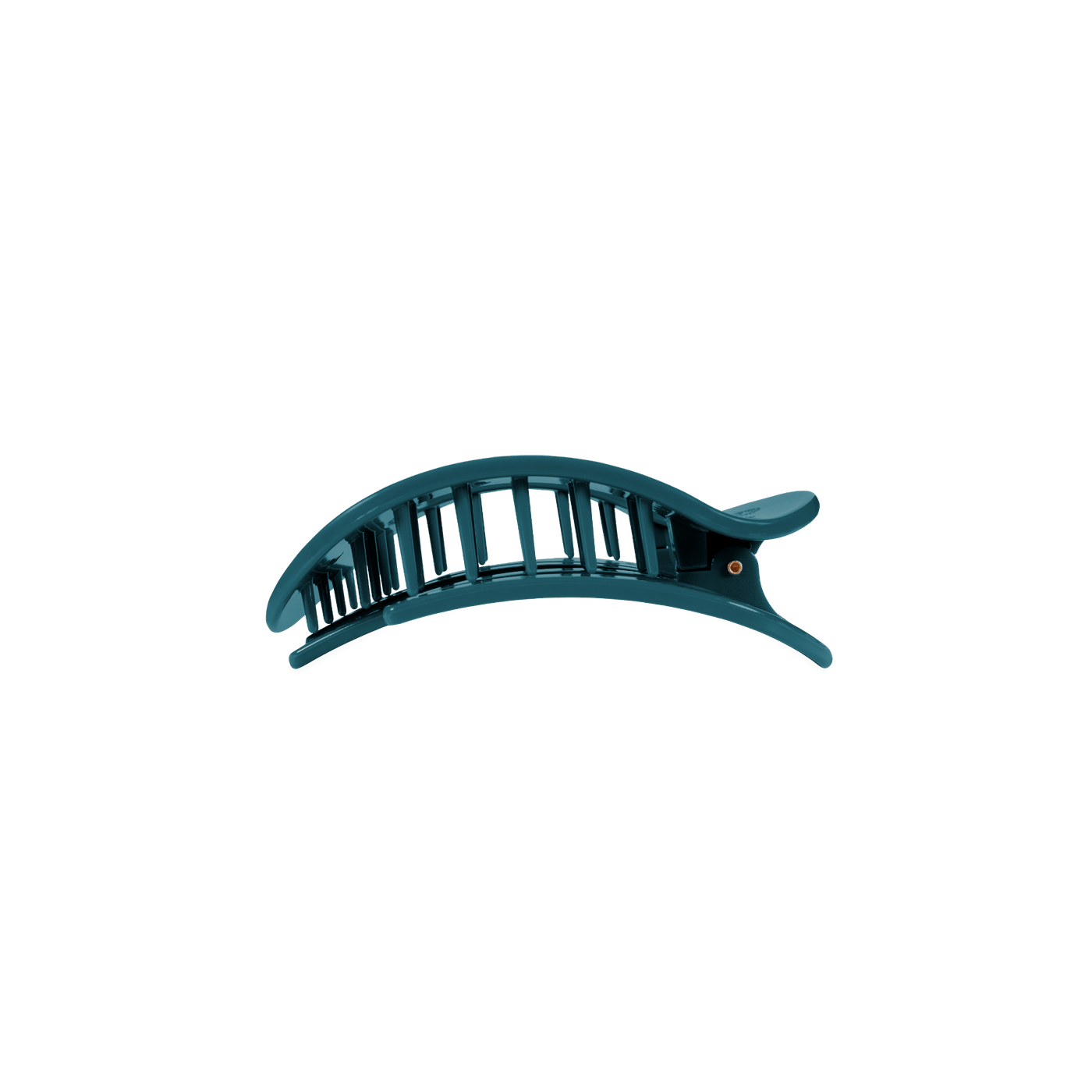 Teal With It Small Flat Round Hair Clip