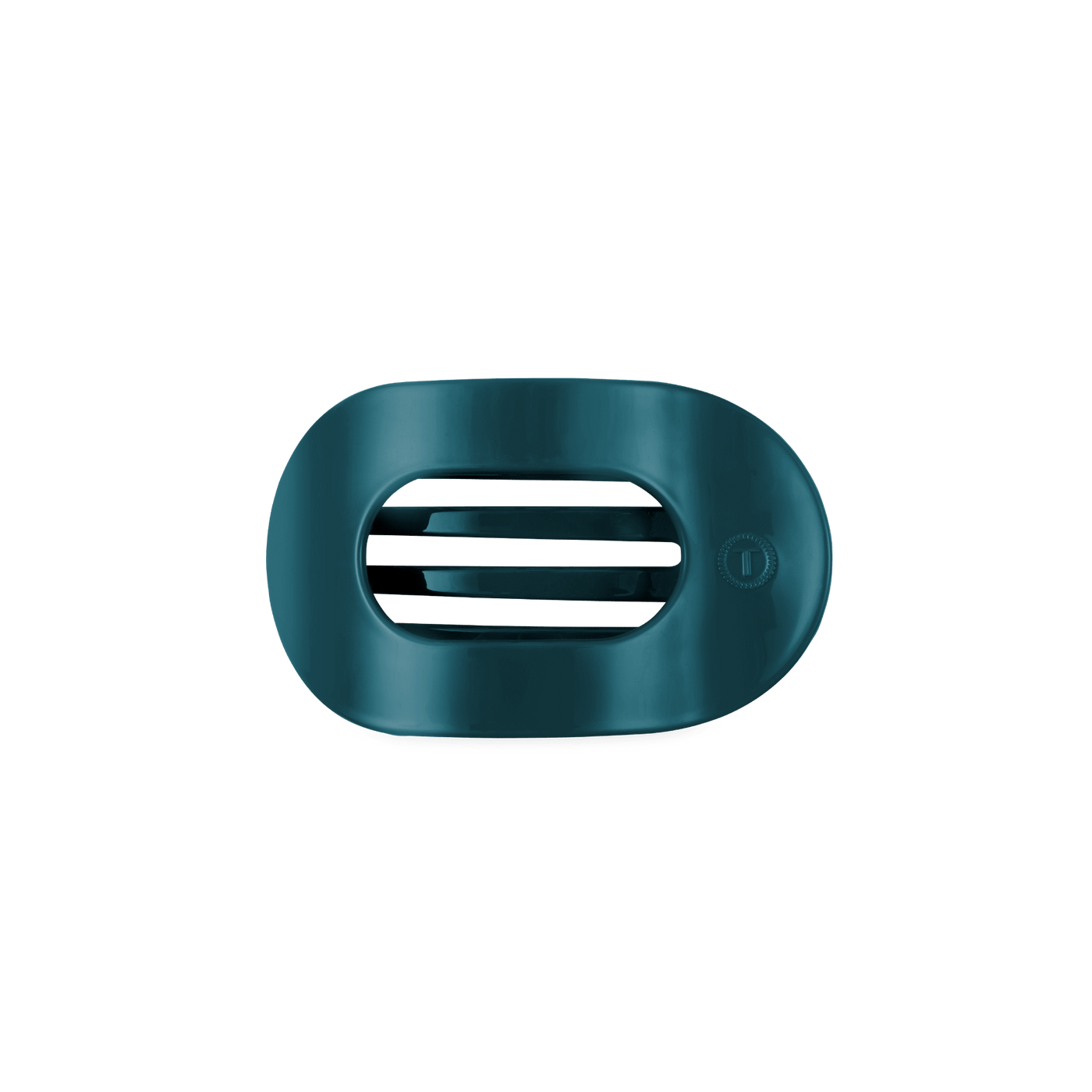 Teal With It Small Flat Round Hair Clip