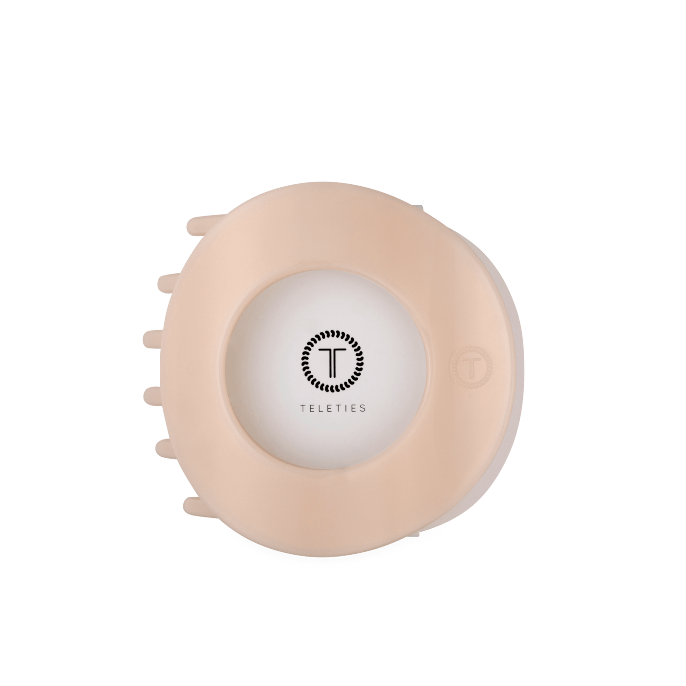 Almond Beige Large Flat Circle Hair Clip