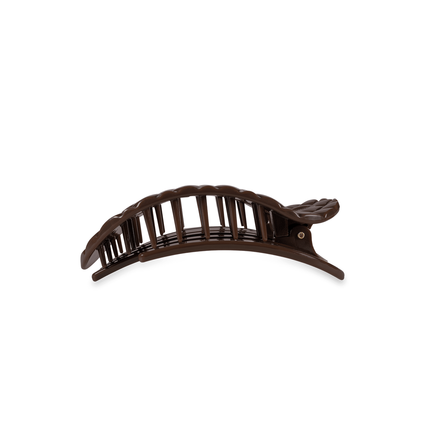 Truly Taupe Quilted Small Flat Round Hair Clip