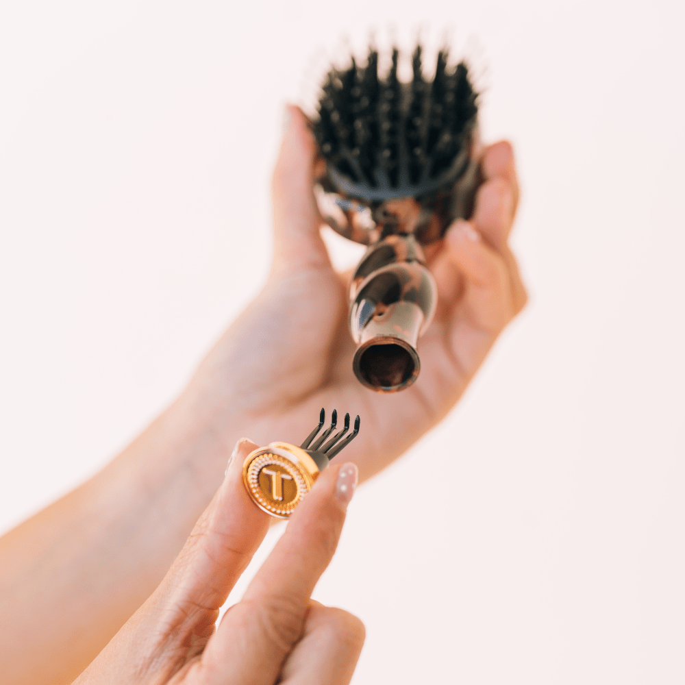 Mini Boar Bristle Hair Brush - Tortoise