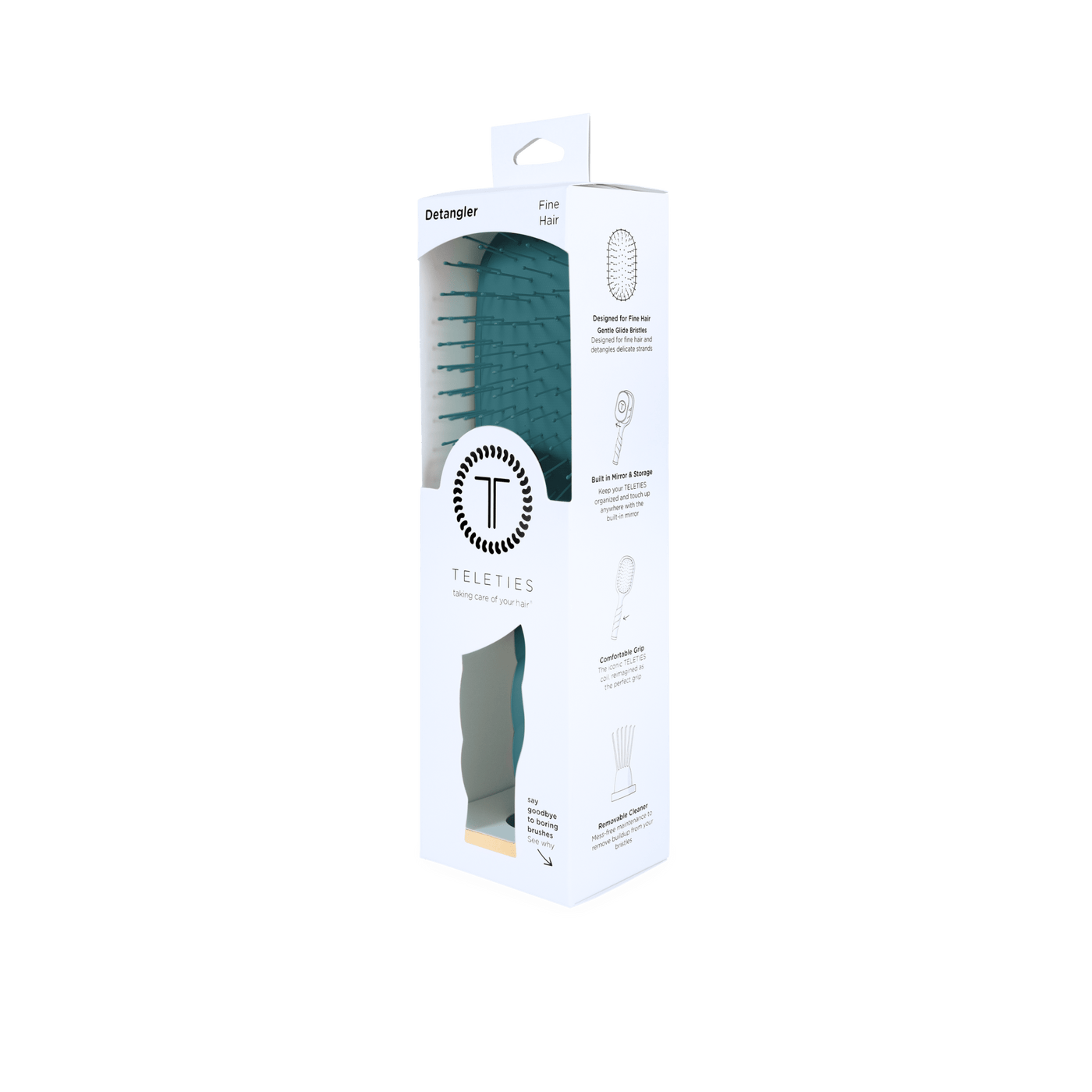 Detangler Hair Brush for Fine Hair - Teal With It