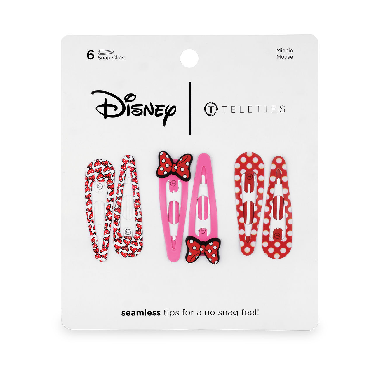 Minnie Mouse Snap Clip (6ct)