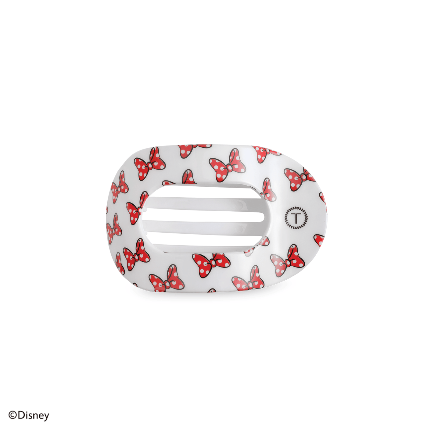 Minnie Mouse Loves Her Bows! Small Flat Round Hair Clip