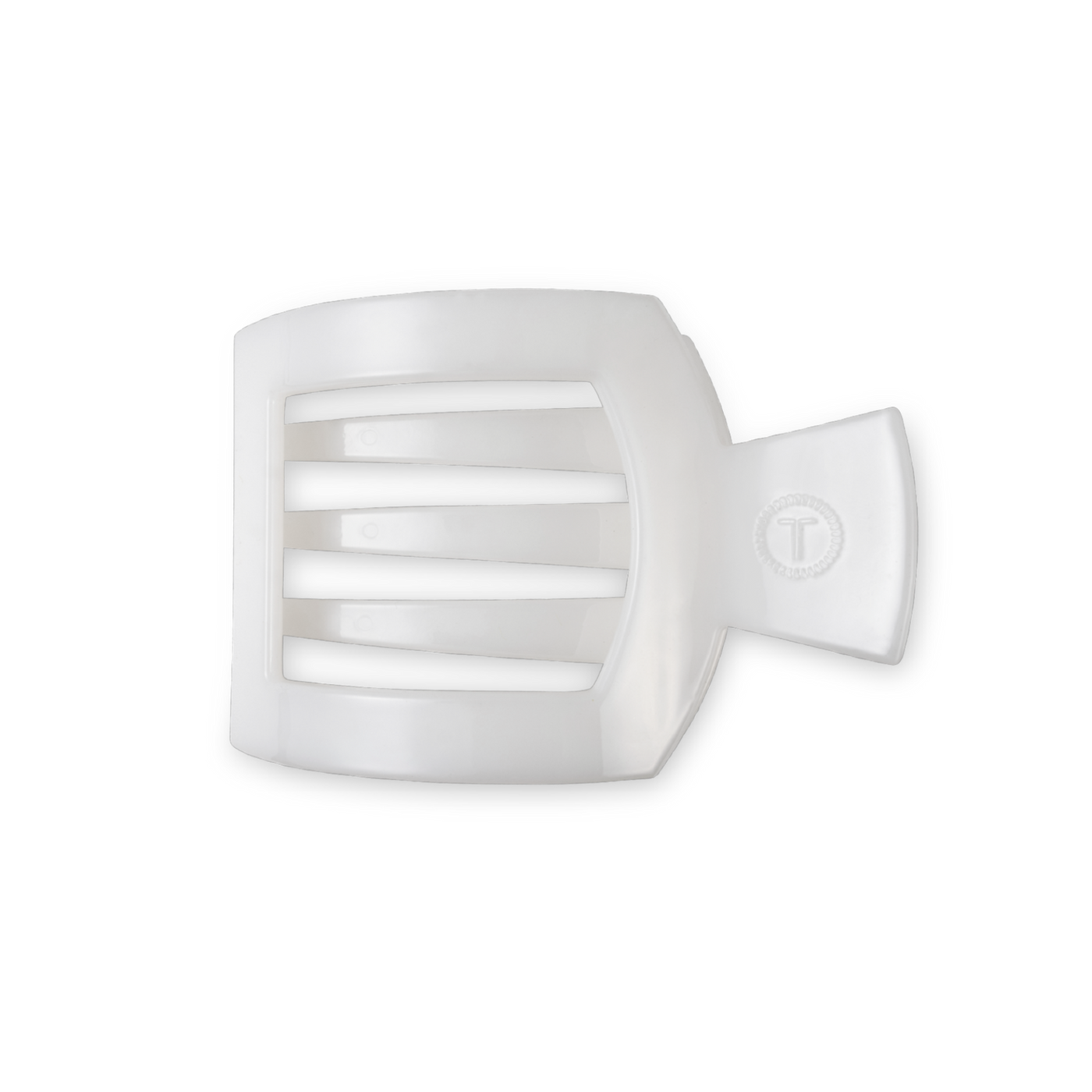 Coconut White Medium Flat Square Hair Clip