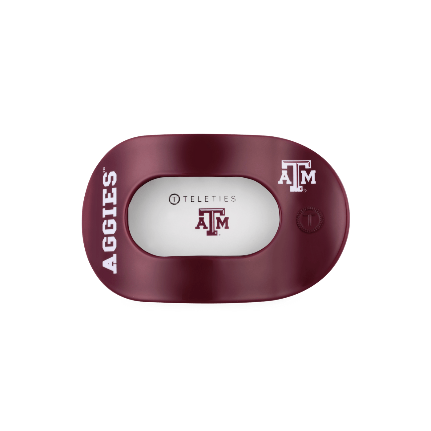 Gig 'Em! Medium Flat Round Hair Clip
