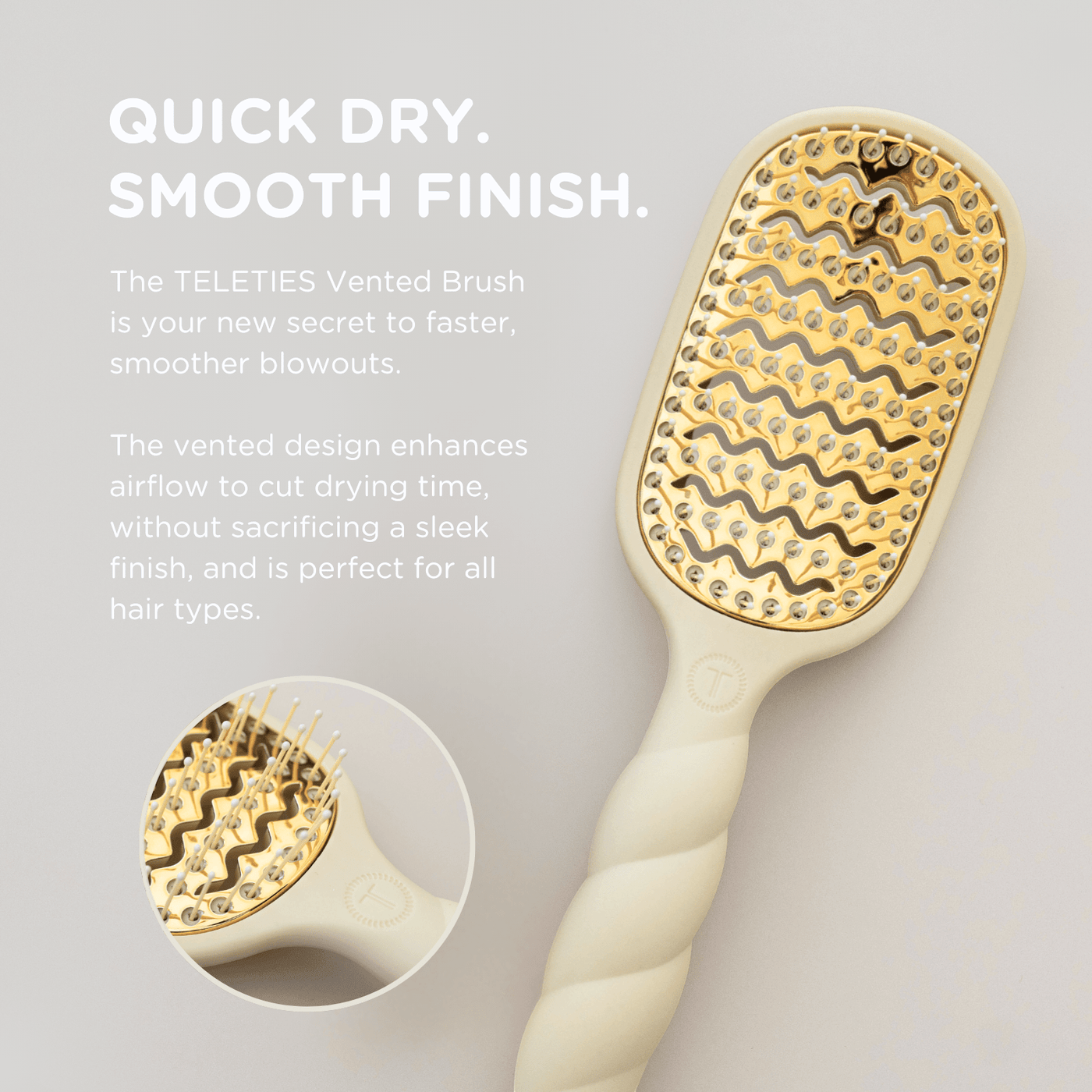Vented Hair Brush - Tan
