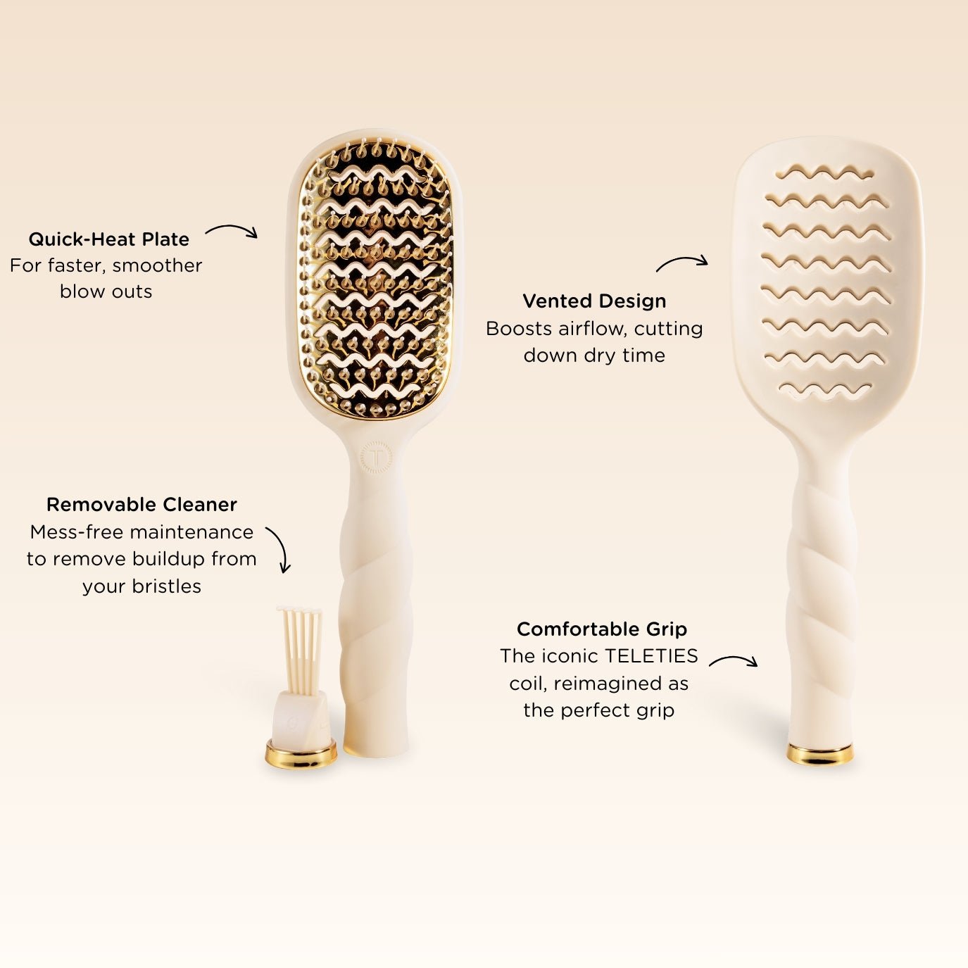 Tan Hair Brush Bundle