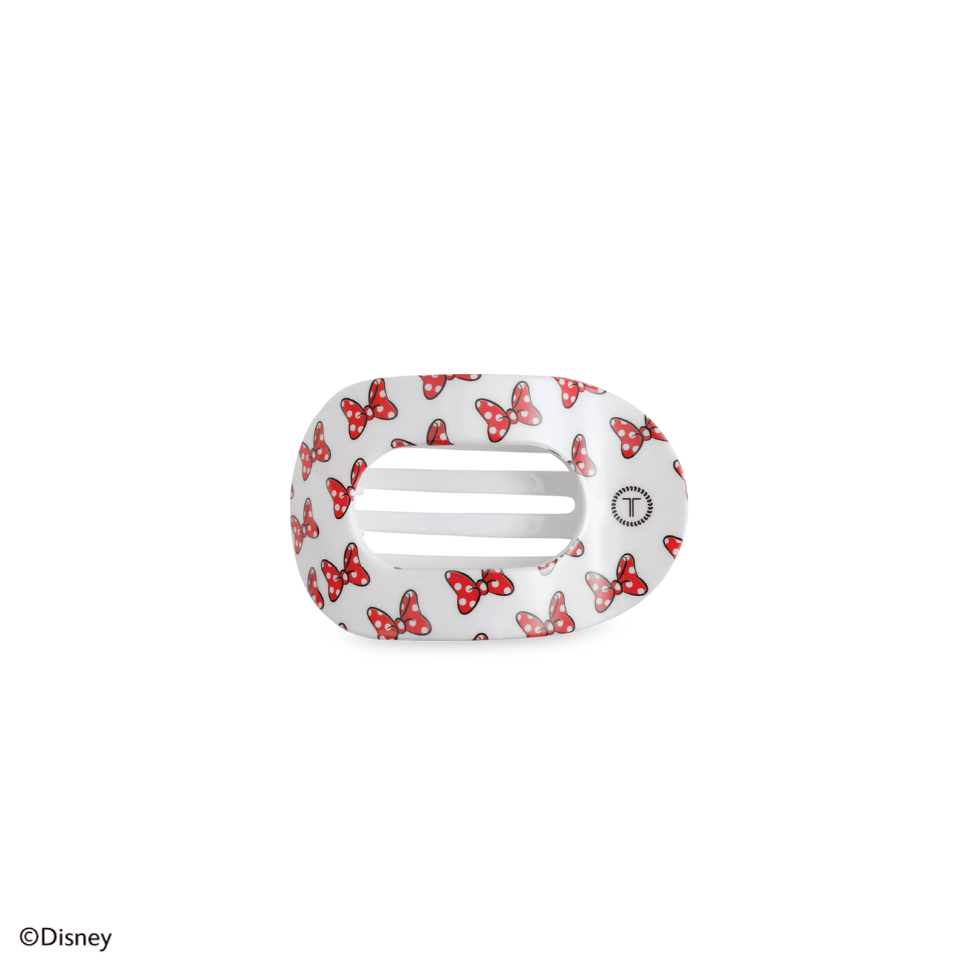 Minnie Mouse Loves Her Bows! Tiny Flat Round Hair Clip