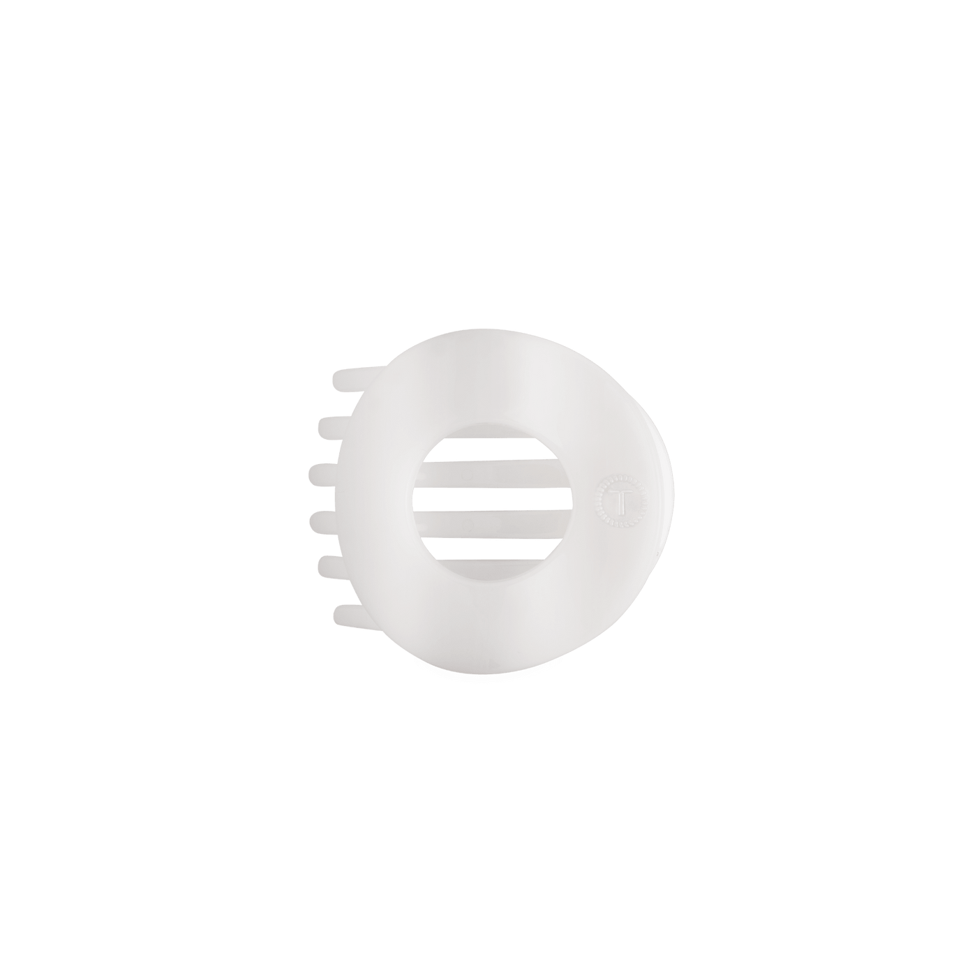 Coconut White Small Flat Circle Hair Clip
