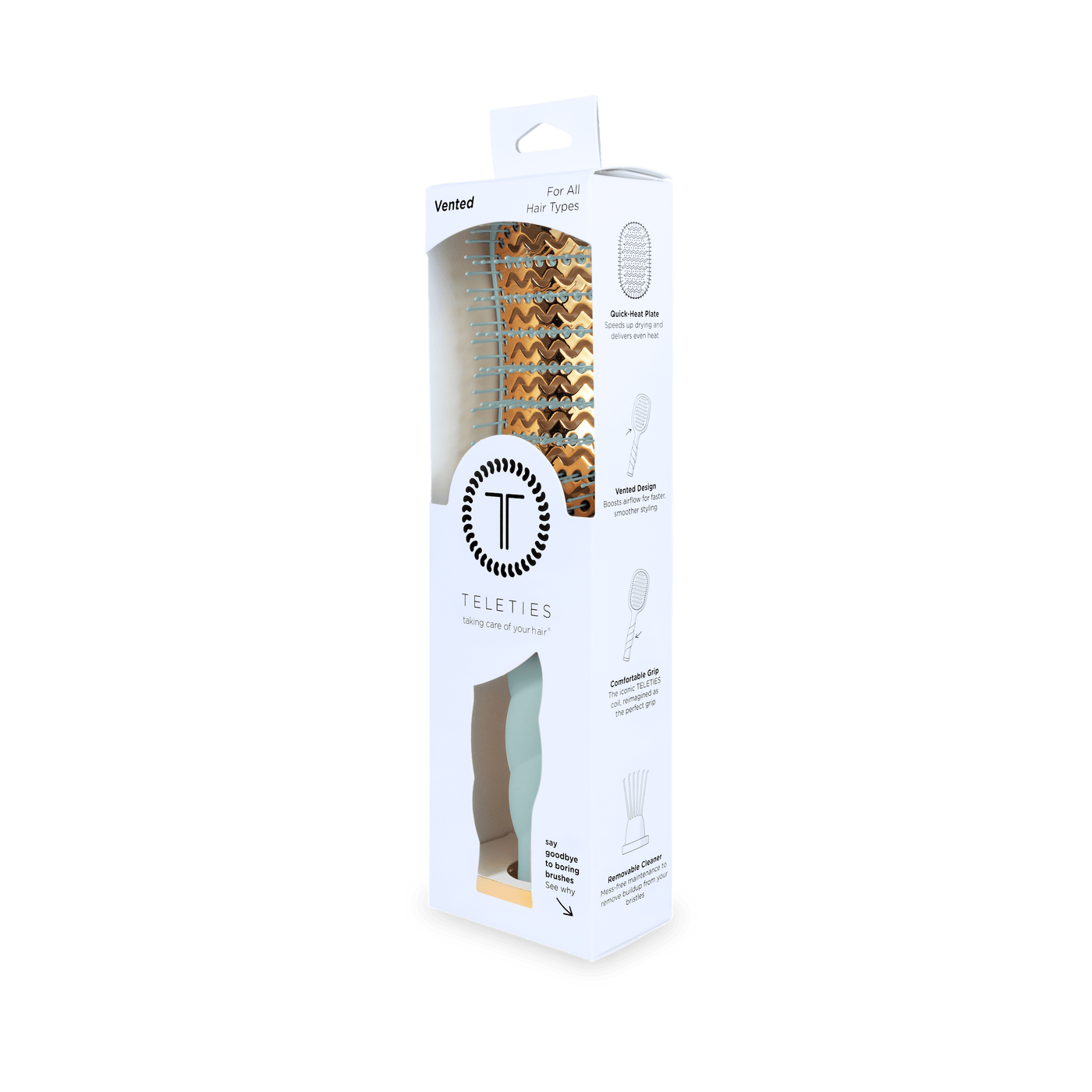 Vented Hair Brush - Blue