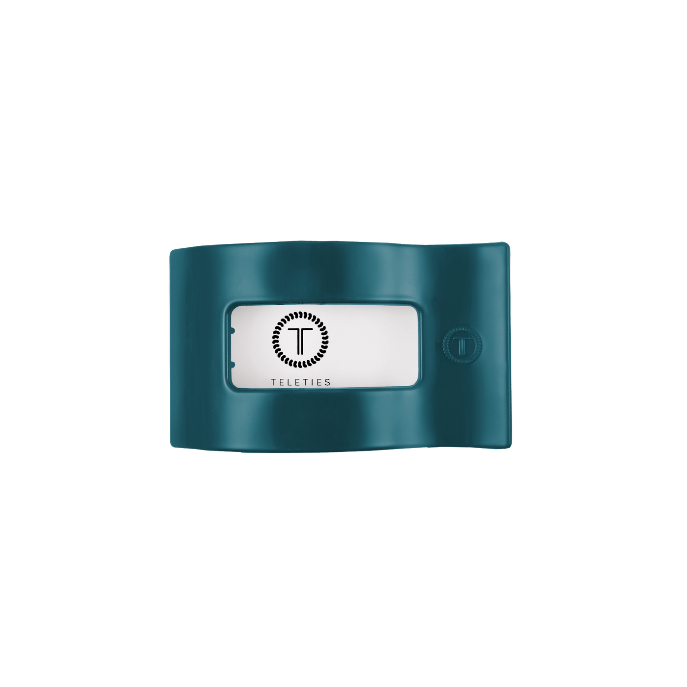 Teal With It Small Flat Rectangle Hair Clip