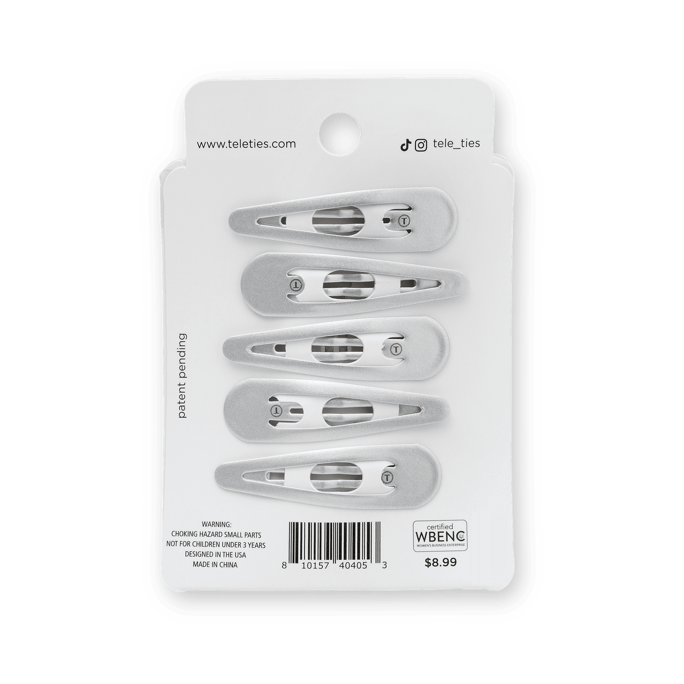 Silver Snap Clip (6Ct)