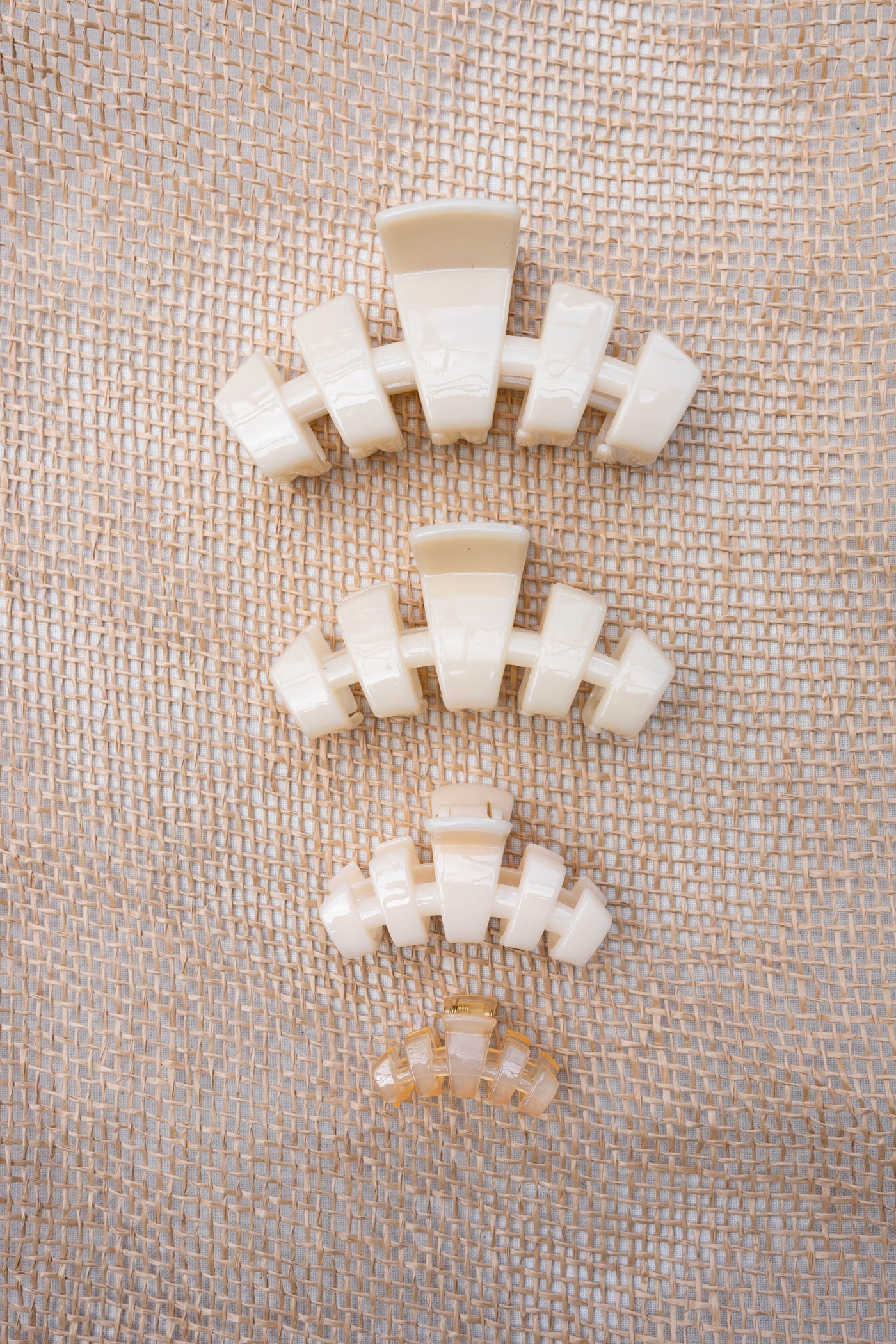 Classic Almond Beige Small Claw Clip