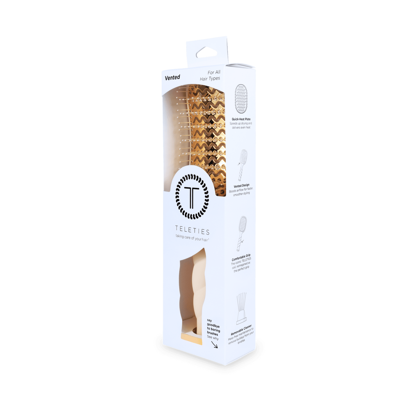 Vented Hair Brush - Tan