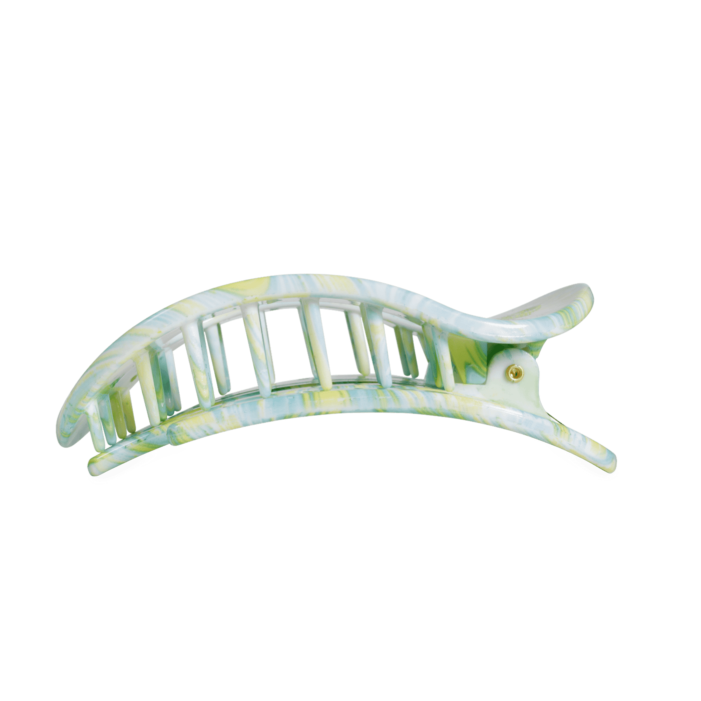 By the Sea Shore Large Flat Round Hair Clip