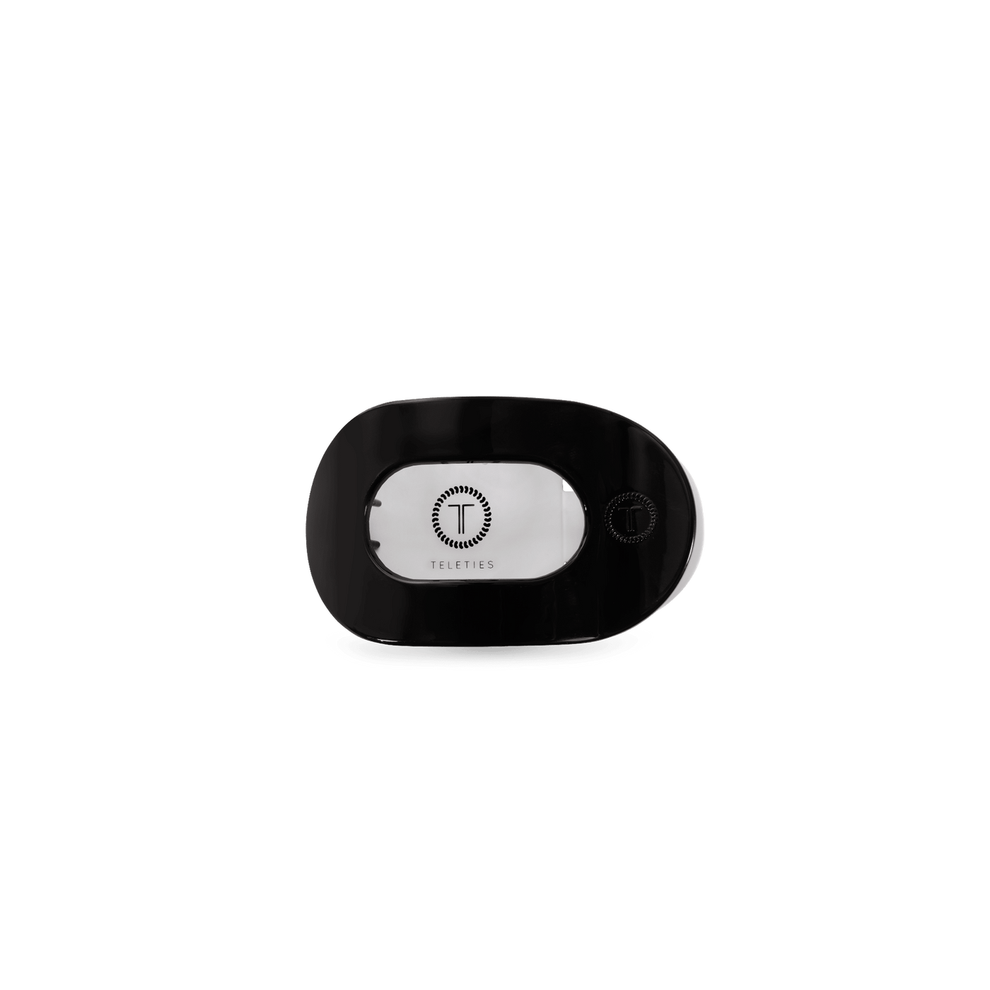 Jet Black Tiny Flat Round Clip