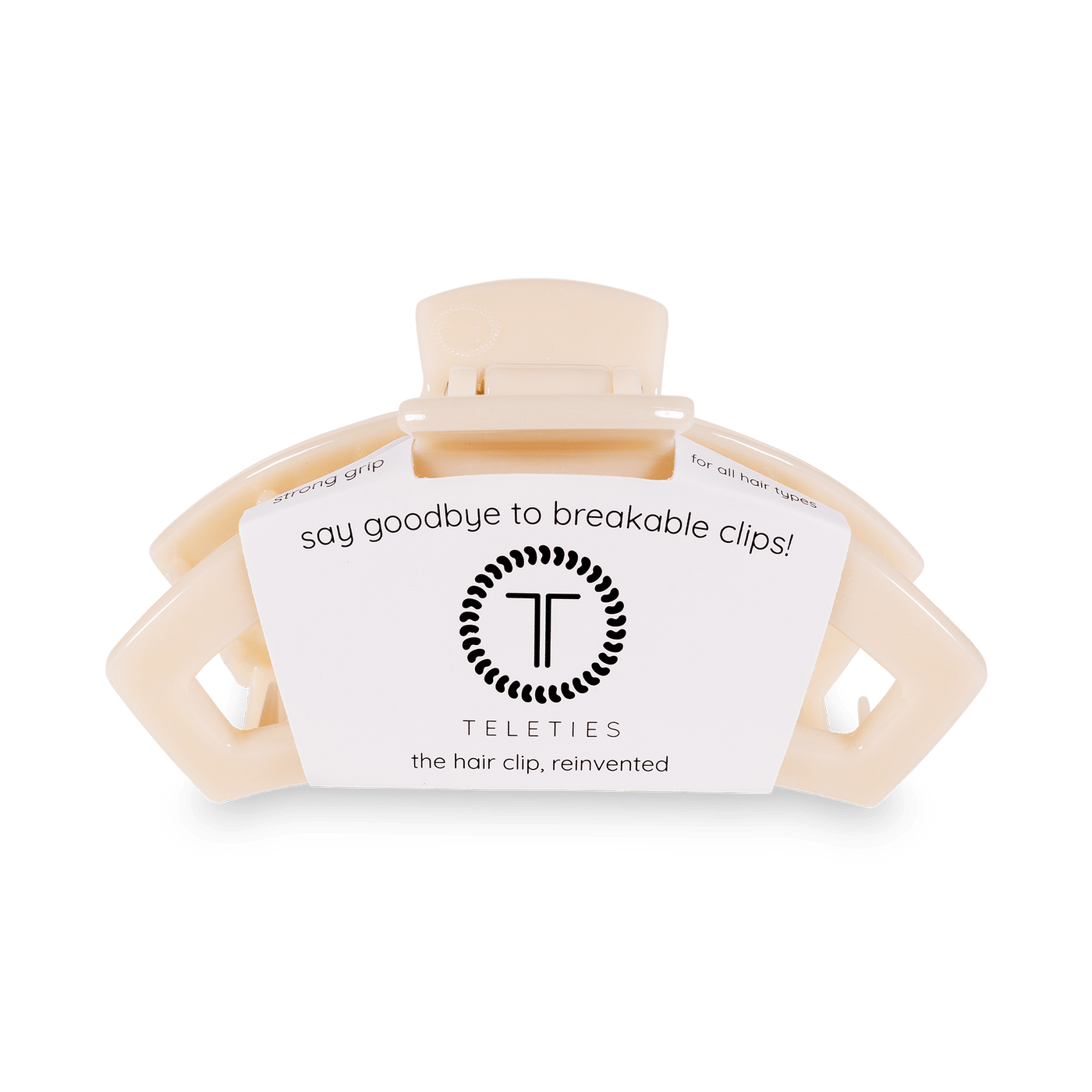 Open Almond Beige Small Hair Clip