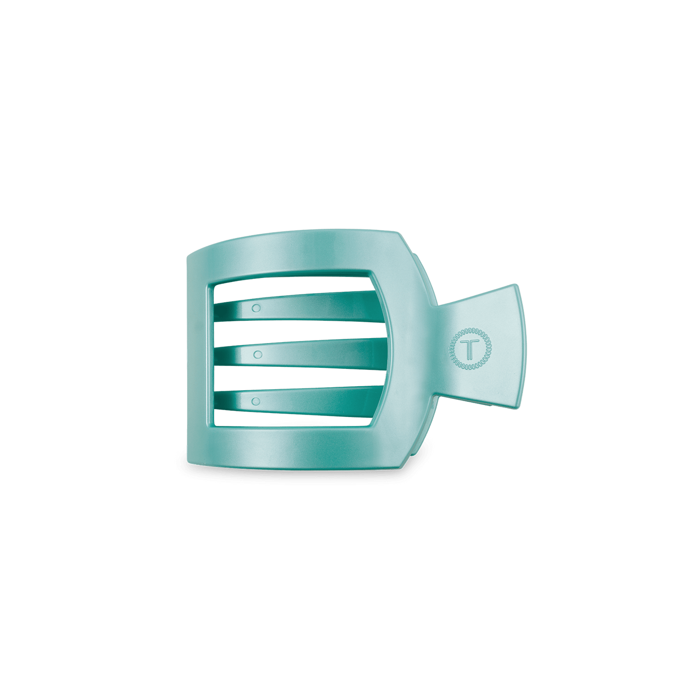 Totally Turquoise Small Flat Square Hair Clip