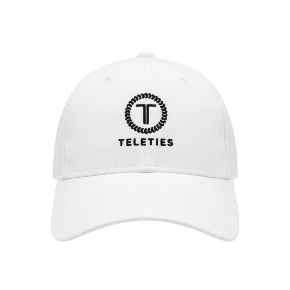 TELETIES Perforated Performance Hat - White