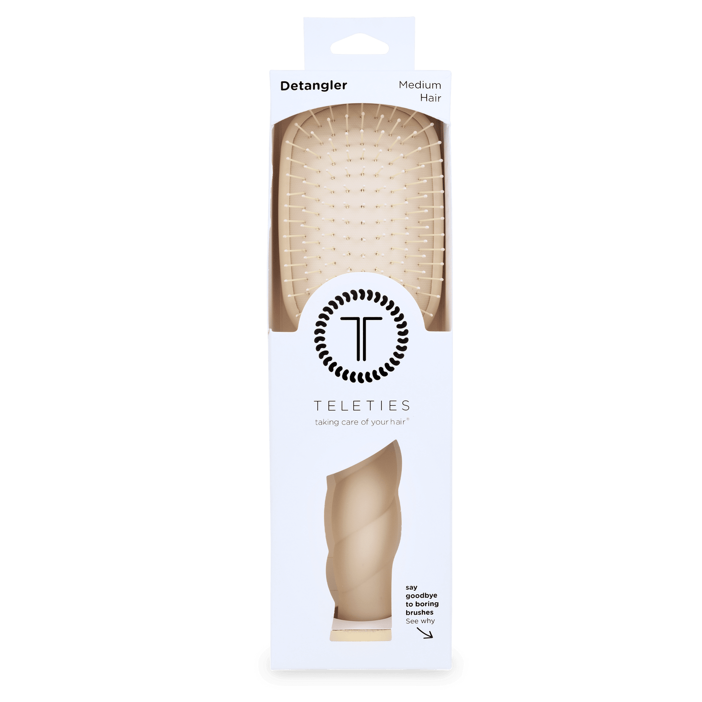 Detangler Hair Brush for Medium Hair – Tan