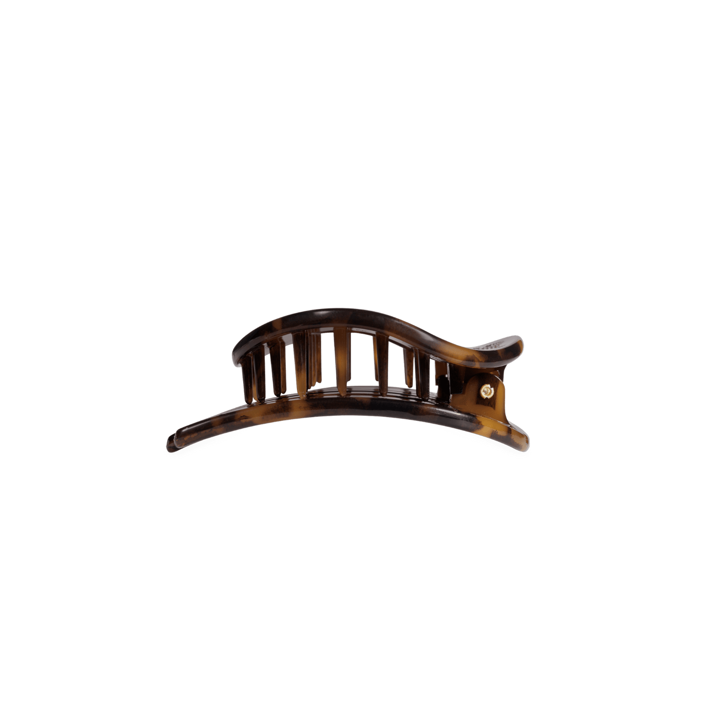 Tortoise Small Flat Circle Hair Clip