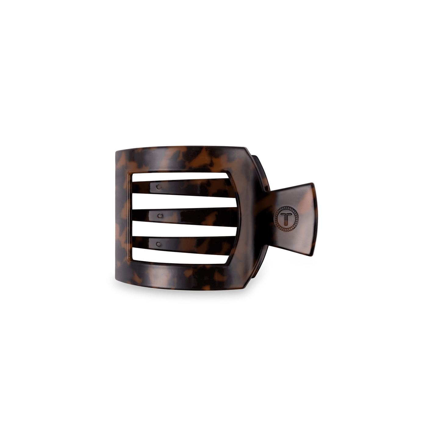 Tortoise Small Flat Square Hair Clip