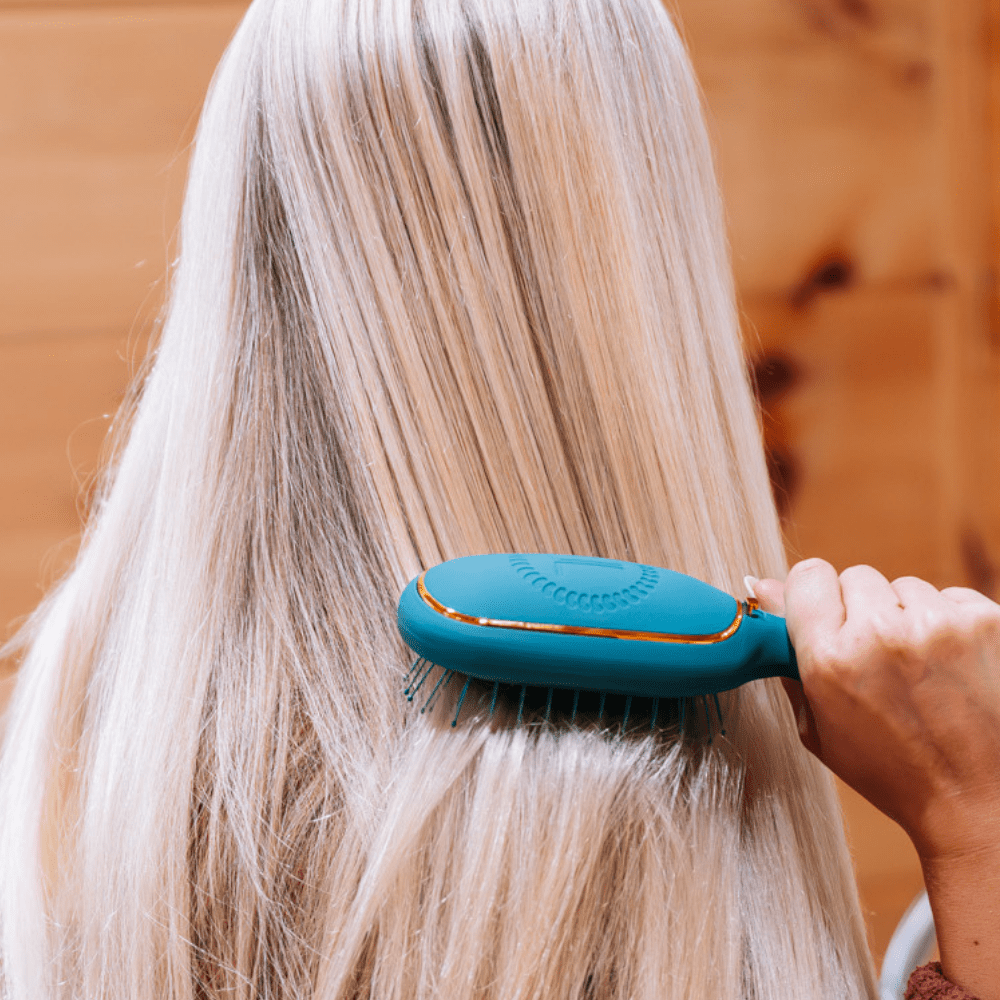 Detangler Hair Brush for Medium Hair - Teal With It