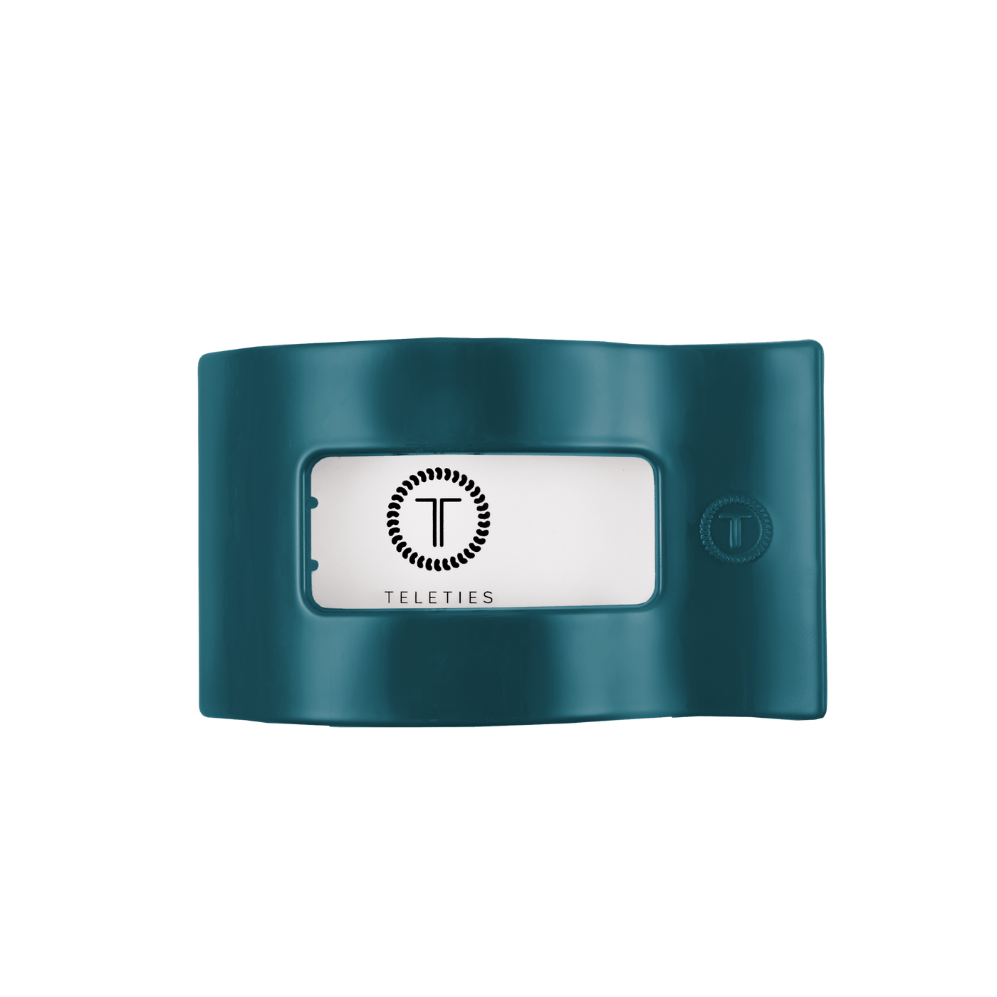 Teal With It Medium Flat Rectangle Hair Clip