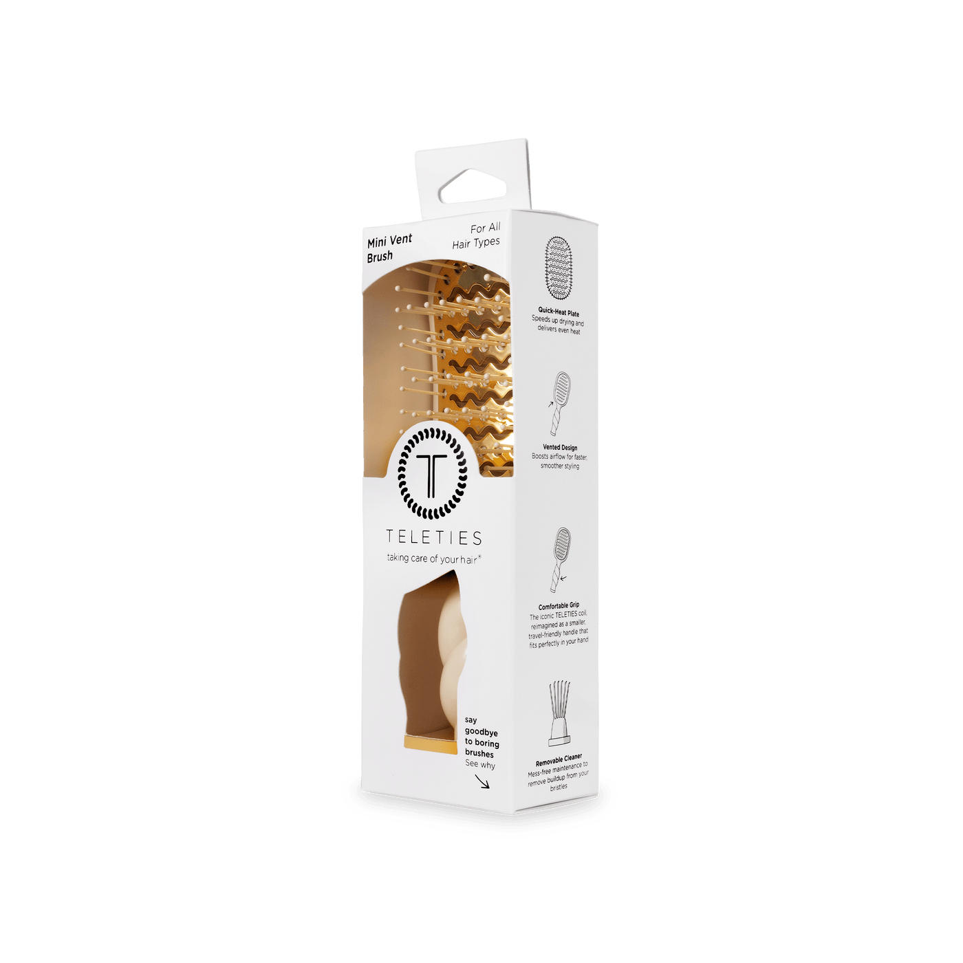 Mini Vented Hair Brush - Tan