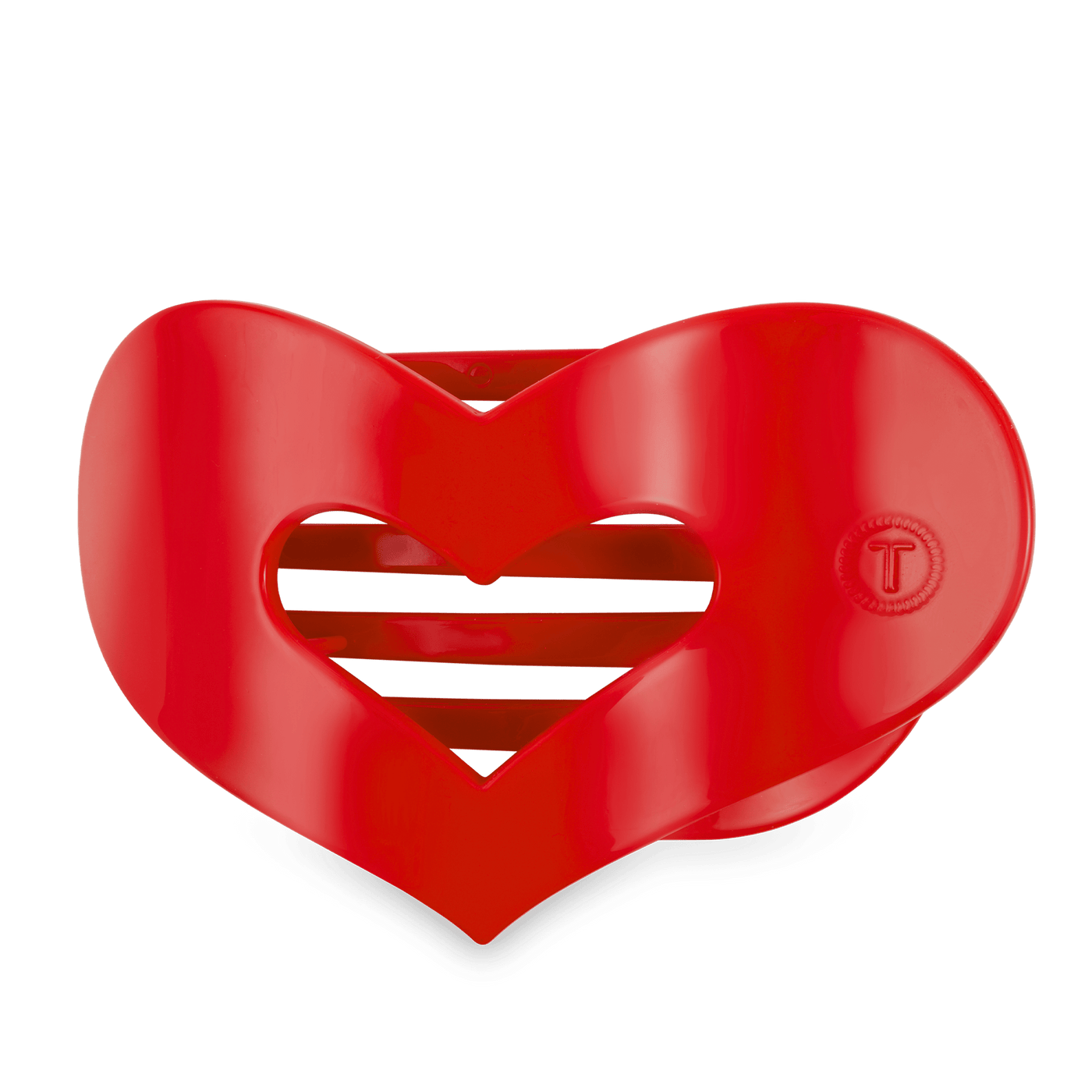 Red Heart Large Flat Hair Clip