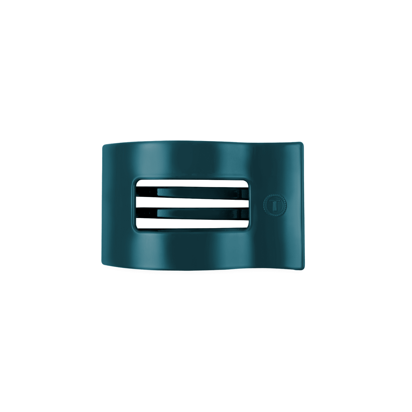 Teal With It Small Flat Rectangle Hair Clip