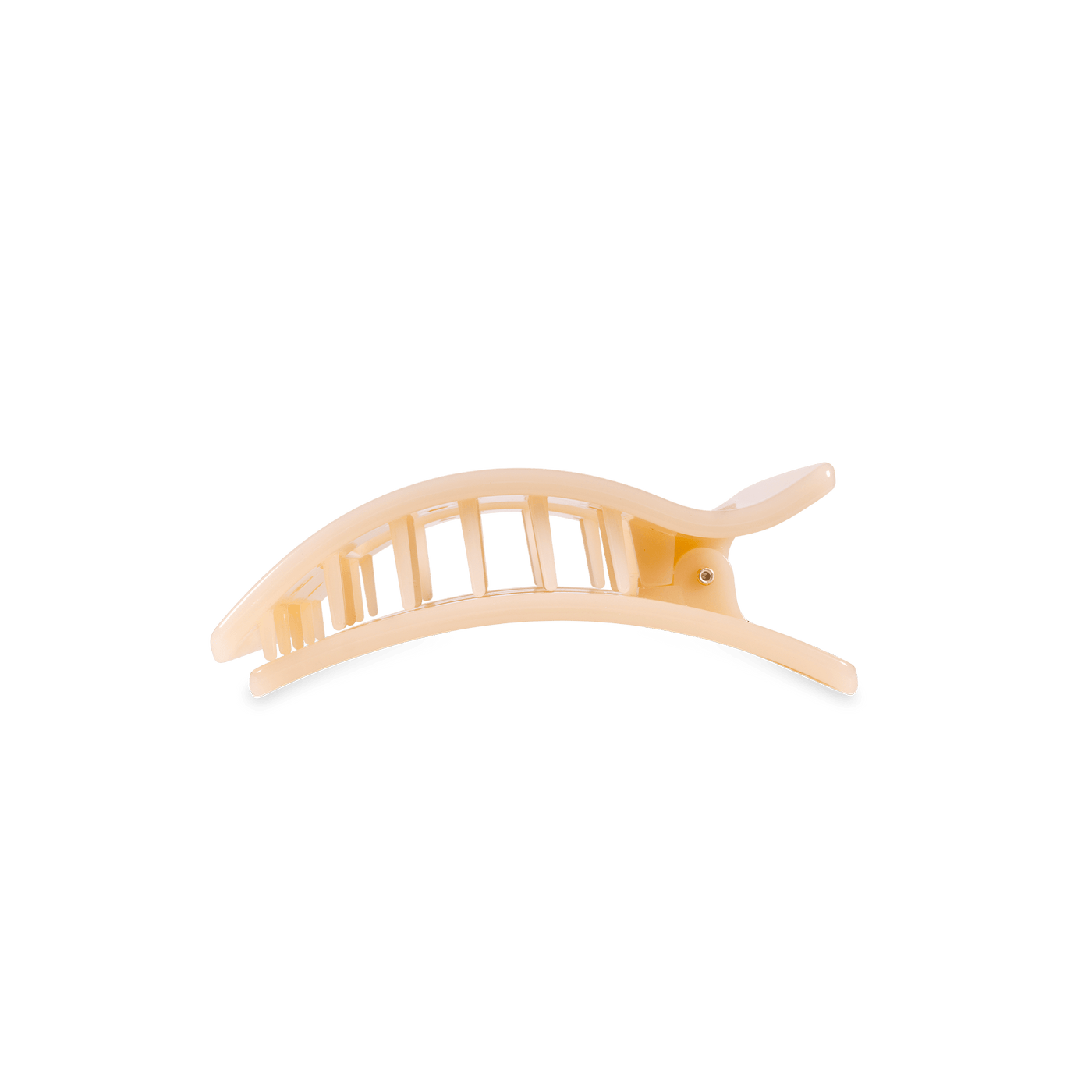 Almond Beige Small Flat Rectangle Hair Clip