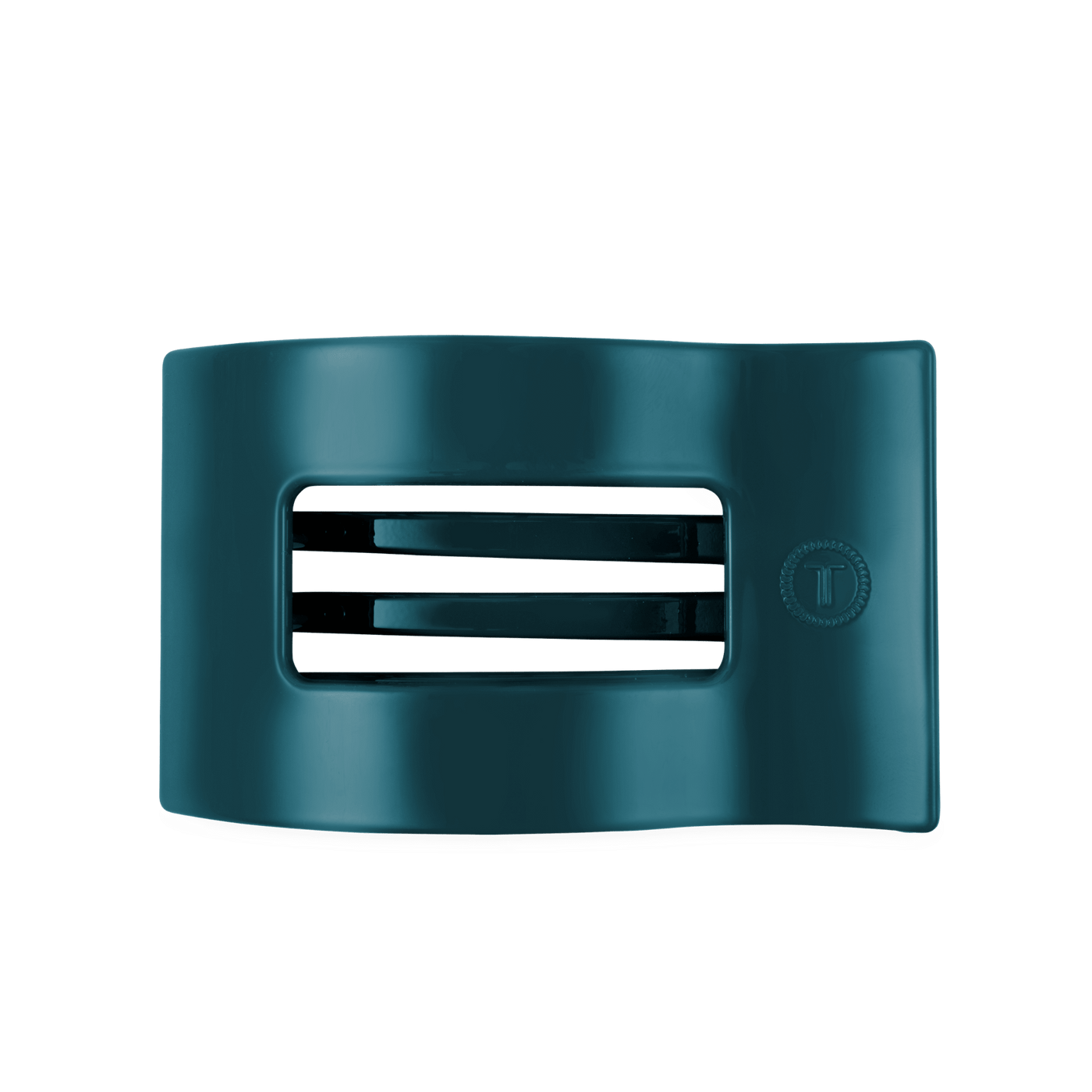 Teal With It Large Flat Rectangle Hair Clip