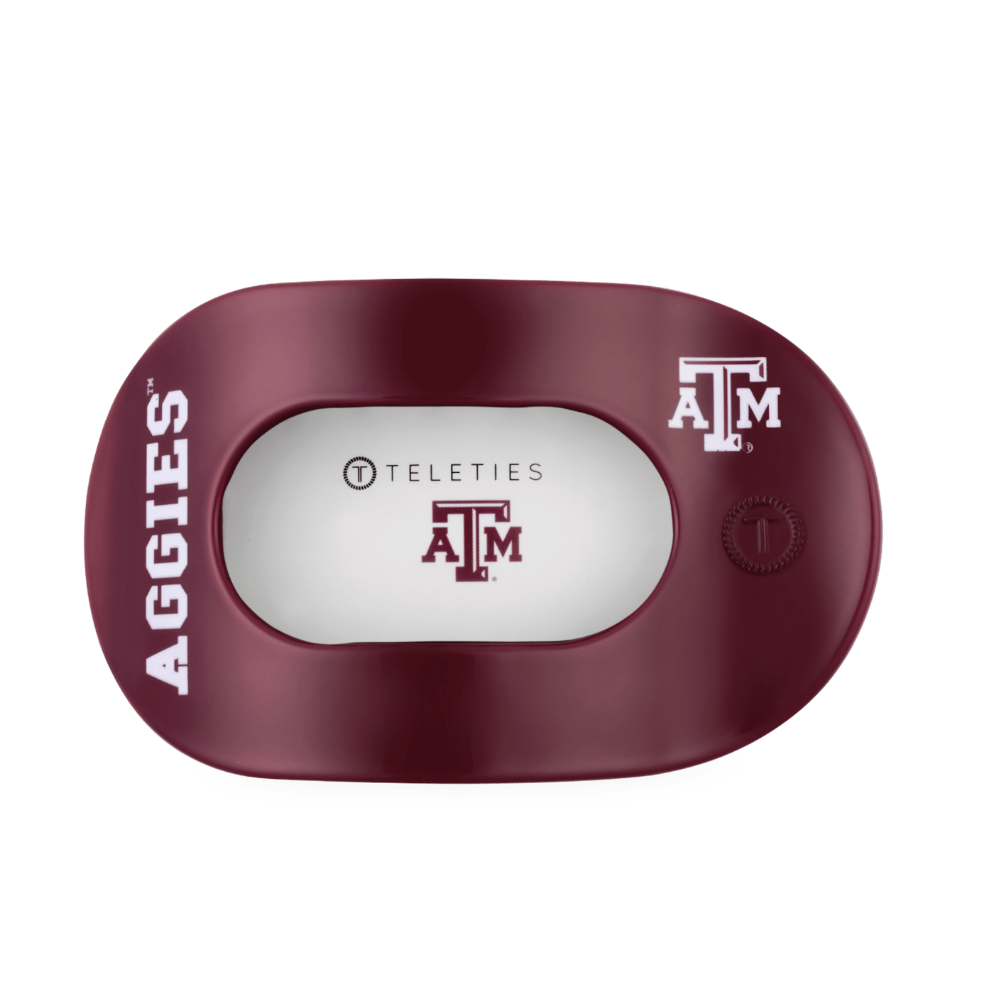 Gig' Em! Large Flat Round Hair Clip