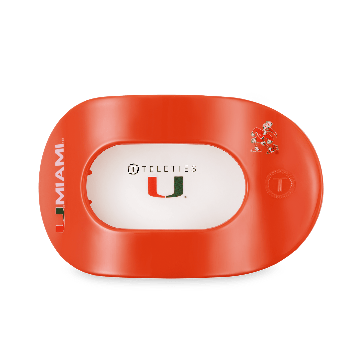 Go Canes! Large Flat Round Hair Clip