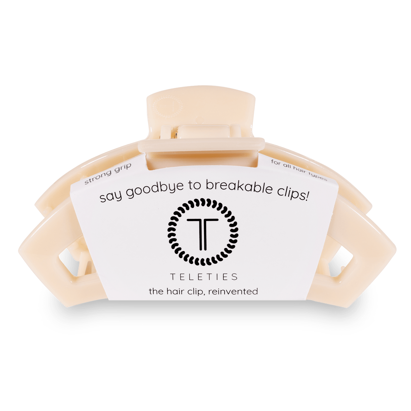 Open Almond Beige Large Hair Clip