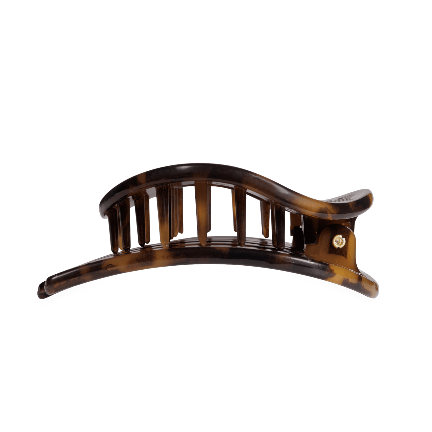 Tortoise Large Flat Circle Hair Clip