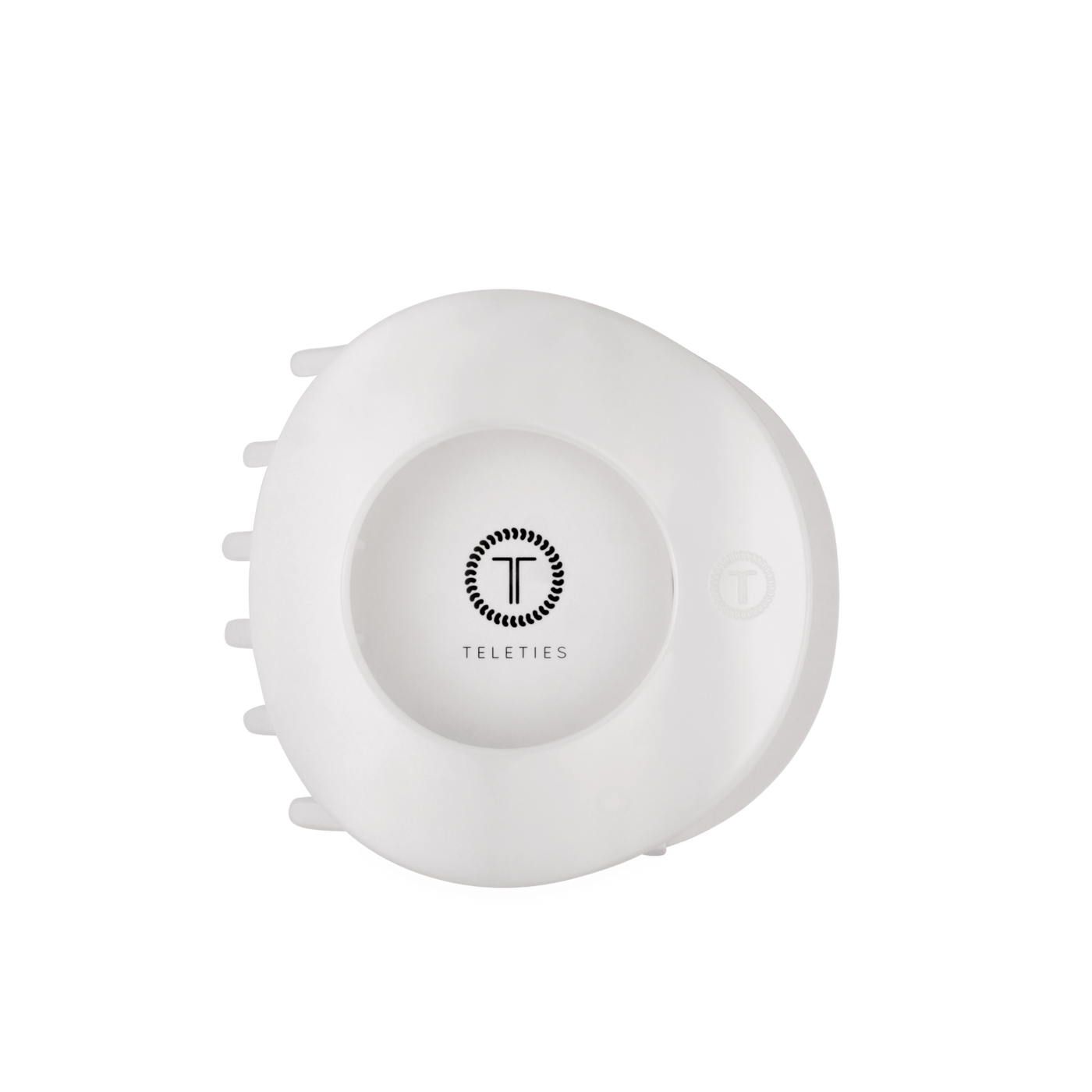 Coconut White Large Flat Circle Hair Clip