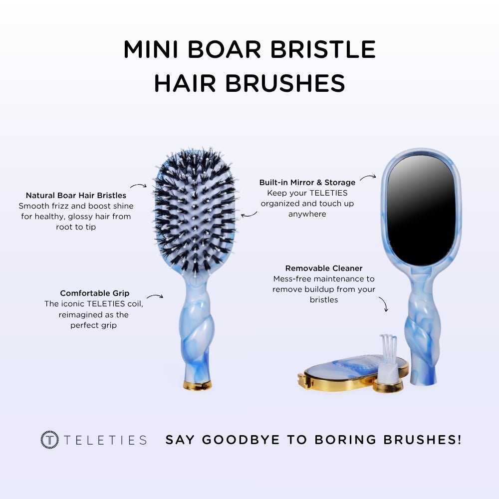 Mini Boar Bristle Hair Brush - Tide & True