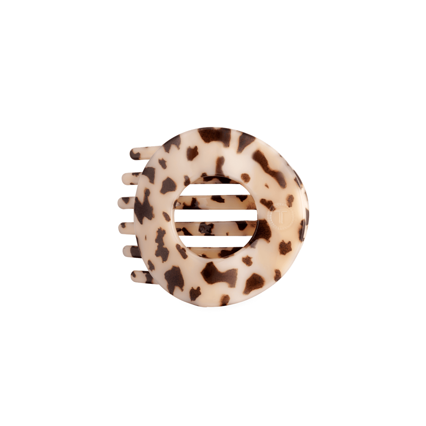 Blonde Tortoise Medium Flat Circle Hair Clip