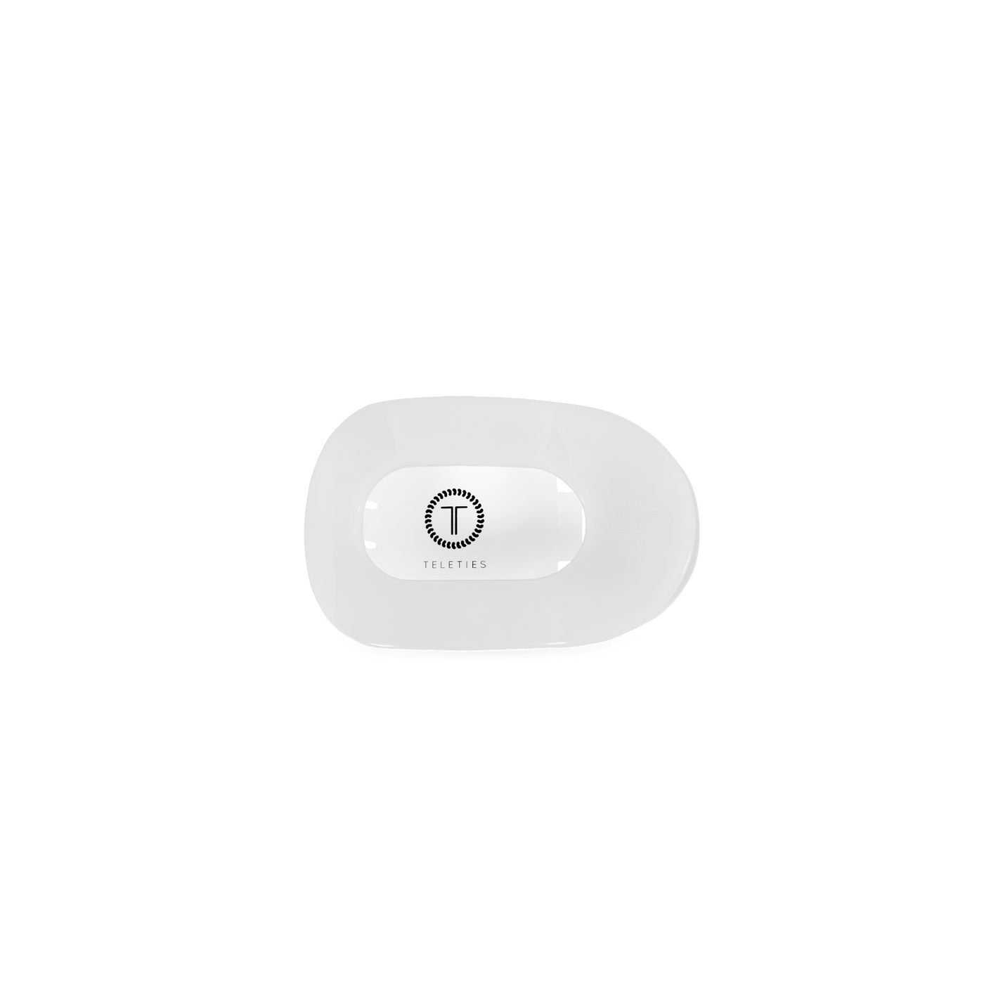 Coconut White Tiny Flat Round Clip