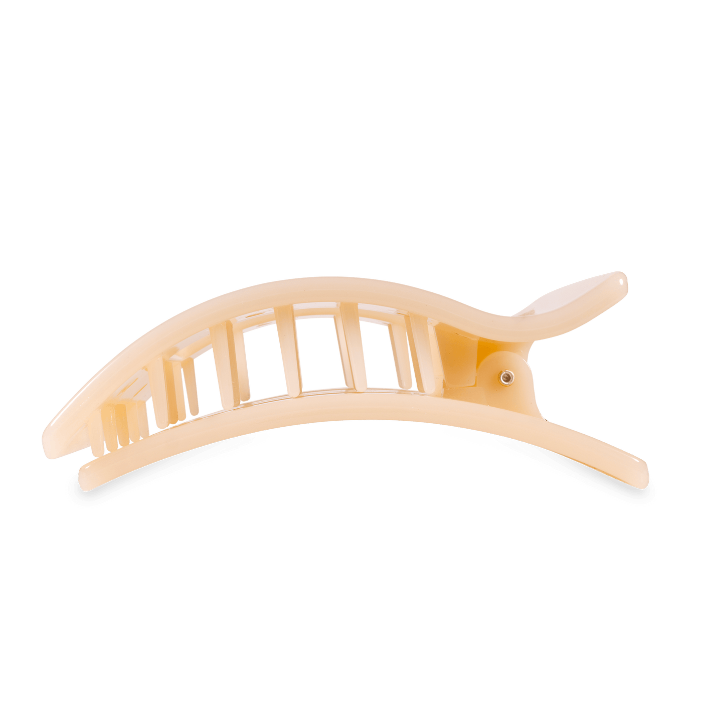 Almond Beige Large Flat Rectangle Hair Clip