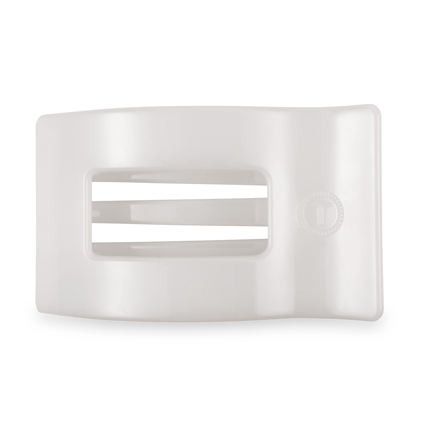 Coconut White Large Flat Rectangle Hair Clip